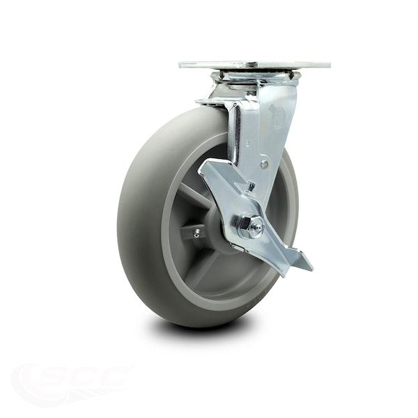 Lavex Lodging 274HKLGDRWH Housekeeping Cart Caster - Swivel with Brake - SCC